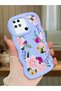 Redmi 10C Compatible Case Camera Protector Blue Silicone Couple Phone Case Floral Pattern