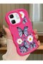 Infinix Hot 50I Compatible Case Camera Protector Red Silicone Couple Phone Case Butterfly Pattern
