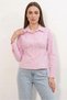 Women's Pink Shirt with Waist Belt - 4