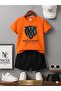 Summer Children's T-Shirt Shorts Unisex (Nicee Leopard Print)