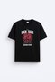 Paris 2026 Champions League Printed Black Cotton T-Shirt T-Shirt