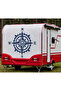 Caravan Sticker Compass 90 cm Diameter, with Transfer Paper