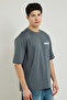Typography Print T-Shirt with Crew Neck and Short Sleeves - 4