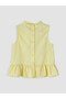 Yellow Ruffle Collar Sleeveless Girls' Shirt - 2