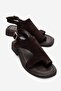 Burley Brown Suede Genuine Leather Flip-Flop Women's Sandals