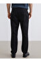 Black Slim Fit Gabardine Men's Chino Trousers - 4