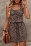 New Season Women's Strappy Round Neck Lacing Detail Patterned Short Single Jersey Dress - 2
