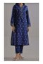 Navy blue embroidered Shalwar Kameez Pakistani suit, fully stitched, Traditional suit, fits size Medium - 2