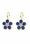 Colorful Zircon Stone Lotus Flower Earrings |   Gold Color Flower Figured Dangle Women's Earrings - 2