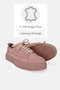 Women's Powder Nubuck Genuine Natural Leather Lace-Up Sneaker Shoes, Size 36-41 - 5