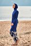 Parachute Navy Blue Full Covered Hijab Swimsuit M2429 - 5