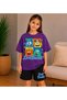 Girls' T-Shirt and Shorts Set 100% Cotton Summer Comfortable Fit Cool Dudes Printed Sports Casual Set (Shorts and T-Shirt Set)