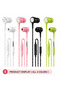Wired Stereo Earbuds with Microphone, 3.5mm Audio Jack, Multi Color