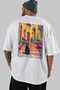 For the Love of Cats 55 Cats Printed White Oversize T-Shirt 100% Cotton Unisex Cat Lover Premium Design - 5