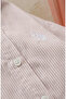 Striped Polo Collar Tunic Skirt Double Set 0321-01 Beige - 4