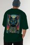 For the Love of Cats 66 Cats Printed Green Oversize T-Shirt 100% Cotton Unisex Cat Lover Premium Design - 6
