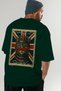 For the Love of Cats 65 Cats Printed Green Oversize T-Shirt 100% Cotton Unisex Cat Lover Premium Design - 7