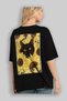 48 Cats for the Sake of Cat Love Printed Black Oversize T-Shirt 100% Cotton Unisex Cat Lover Premium Design - 4