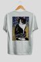 For the Love of Cats 94 Cat Printed White Oversize T-Shirt 100% Cotton Unisex Cat Lover Premium Design