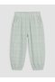 Lcw Kids Green Checkered Pants for Girls with Elastic Waist - 2
