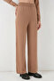 Women's V-Neck Buttoned Knitwear Camel Set - 5