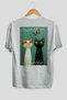 For the Love of Cats 79 Cats Printed White Oversize T-Shirt 100% Cotton Unisex Cat Lover Premium Design