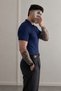 Premium Ribbed Knitwear Polo Collar Men's Old Money T-Shirt - 3