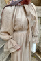Women's Collar Tie Detailed Maxi Skirt Set Mink - 5