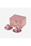 Ballerina Pink Porcelain Coffee Cup Set with Music Box 120 ml