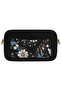 Women's Vegan Leather Black Handbag - Bee with Flowers Design - 3