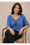Women's Short Sleeve Quality Mercerized Blouse 40-46 (with a Necklace and Surprise Bracelet as a Gift) - 3