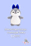 Gray Penguin Plush Toy with Blue Bow, Sleeping Companion, Soft Filled, Cute Penguin - 30 cm - 4