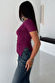 Wine Touch Bodycon Casual T-Shirt - 3