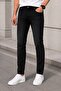 Men's Black Stone Slim Fit Stretch Fabric Jean Trousers