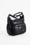 Women's Black First-Class Vegan Leather Multi-Compartment Crossbody Shoulder Bag - Casual and Stylish