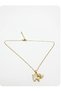 316L Steel Chain Gold Color Women's Necklace with Lucky Elephant Detail - 3