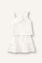 Wrinkled Textured Fabric 2-Piece Ecru Set for Baby Girl I0050A526Hs - 4