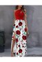 Women's One Shoulder Strap Drop Detail Top Diver Bottom Single Jersey Maxi Dress - 4