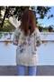 Italian Mila Blouse with Necklace Beige - 3