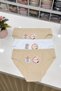 3-Piece Laser Cut Seamless Bikini Panties Healthy 100% Cotton Fabric - 2