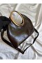 Ring Model Hand and Women's Shoulder Crossbody Bag Bitter Brown - 3