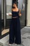 Women's Muslin High Waist Wide Leg Pants with Elastic Waistband