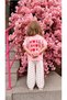 Girl's Heart Printed Muslin Pants Heart Printed T-Shirt Top and Bottom Set - 3