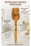 Amptek Wooden 100% Natural Olive Wood Wide Spatula 32 cm - Heat Resistant Non-Stick Non-Scratch Handmade Kitchen Spatula - 5