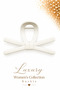 Luxury Women's Ecru Acrylic Bow Design Hair Clip