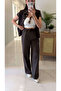 Mistra Brown Denim Garnished Set - 3