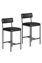 Compact Dining Set for 2 People - Rectangular Table and Upholstered Chairs - Sturdy Metal and Wood Frame - Ideal for Kitchen, Apartment or Small Spaces - 5