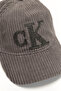 Felt Monogram Patch Cap Erkek Baseball Şapka Gri - 4