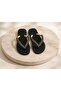 Sandy Gold Beaded Handcrafted Special Design Comfortable Women's Summer Slippers - 6