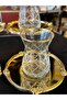 12 Piece Square Tea Cup Set for 6 People with Metal Plates and God Embroidery - 4